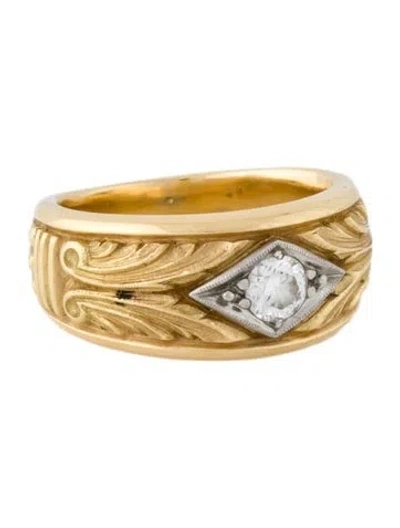 Pre-owned Ring 18k Diamond Wedding Band In Multi