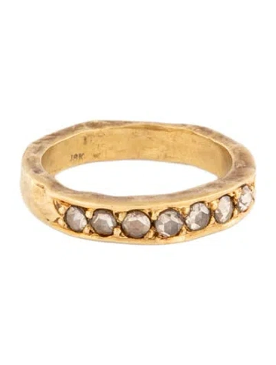 Pre-owned Ring 18k Diamond Wedding Band In Multicolor