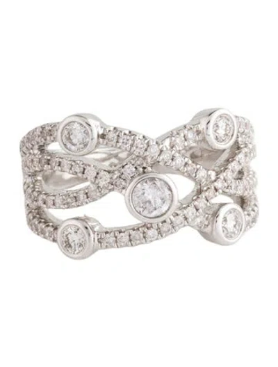Pre-owned Ring 18k Diamond Wedding Band In Multicolor