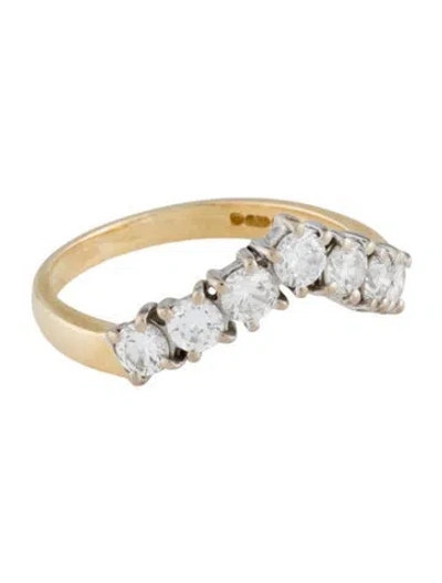 Pre-owned Ring 18k Diamond Wishbone  In Multi