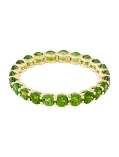 Pre-owned Ring 18k Diopside Eternity Band In Multi