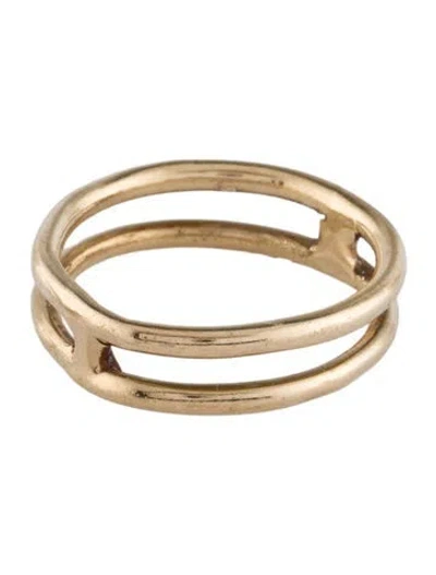 Pre-owned Ring 18k Double Band In Multi
