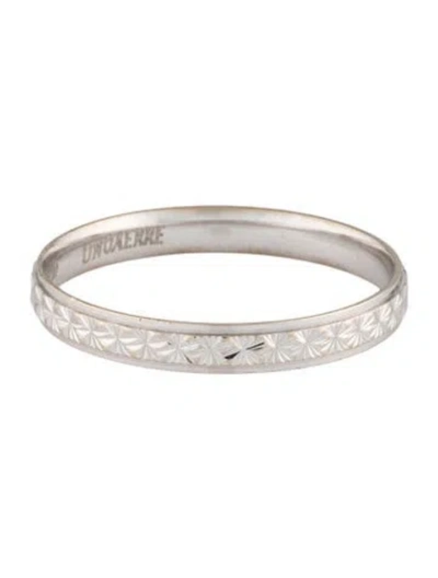 Pre-owned Ring 18k Etched Band In Multicolor