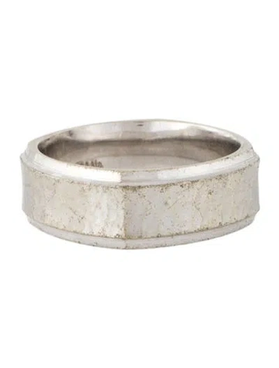Pre-owned Ring 18k Hammered Band In Multi
