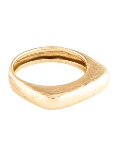 Pre-owned Ring 18k Hammered Band In Multi