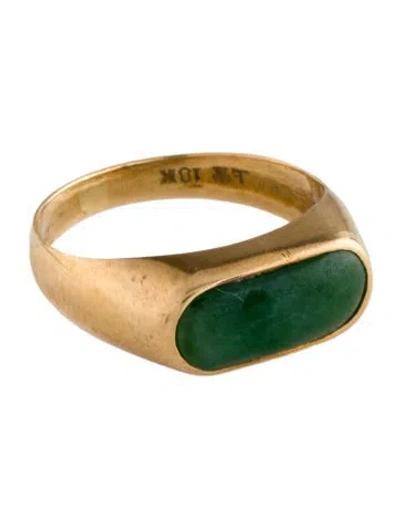 Pre-owned Ring 18k Jadeite Cocktail  In Multi
