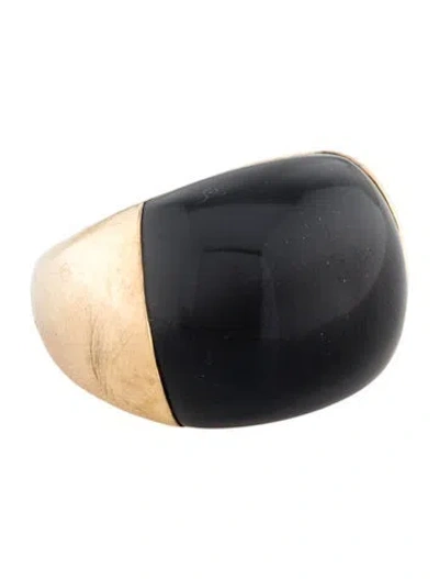 Pre-owned Ring 18k Onyx Cocktail  In Multi