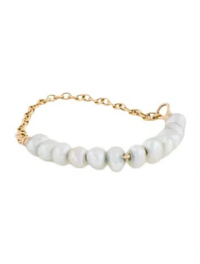 Pre-owned Ring 18k Pearl Chain  In Multi