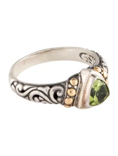Pre-owned Ring 18k Peridot Cocktail  In Multi