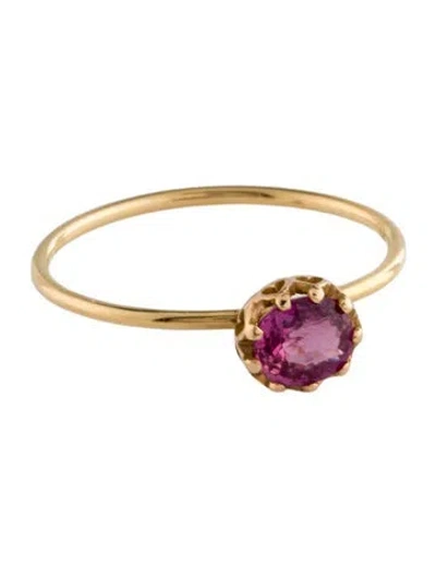 Pre-owned Ring 18k Pink Sapphire Stacking  In Multi