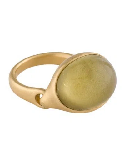 Pre-owned Ring 18k Quartz Cocktail  In Multi