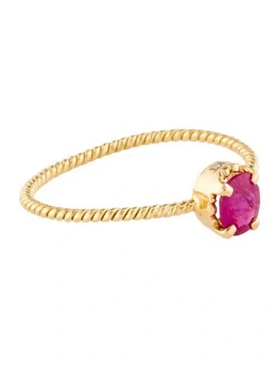 Pre-owned Ring 18k Ruby Cocktail  In Multi