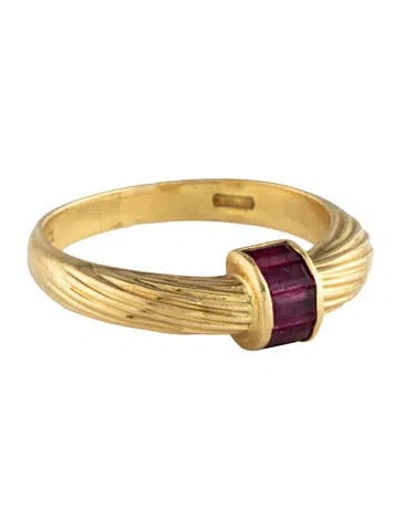 Pre-owned Ring 18k Ruby Cocktail  In Multi