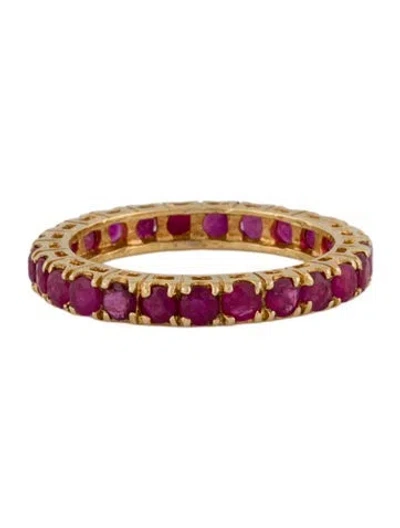 Pre-owned Ring 18k Ruby Eternity Band In Multi