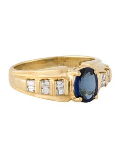 Pre-owned Ring 18k Sapphire & Diamond  In Multi