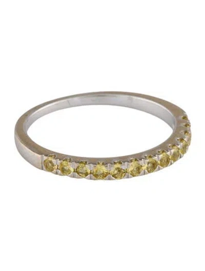 Pre-owned Ring 18k Sapphire Band  In Multi