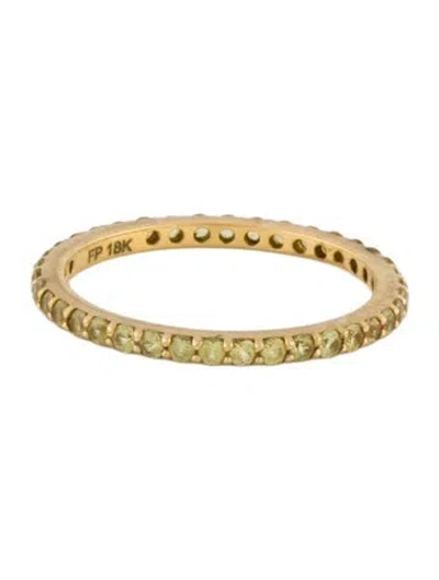 Pre-owned Ring 18k Sapphire Eternity Band In Multi