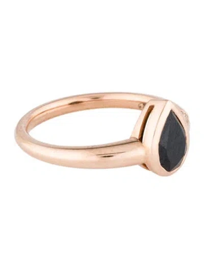 Pre-owned Ring 18k Spinel & Diamond Cocktail  In Multi