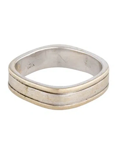 Pre-owned Ring 18k Square Band In Multi