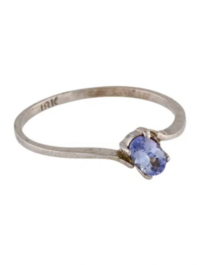 Pre-owned Ring 18k Tanzanite Cocktail  In Multicolor