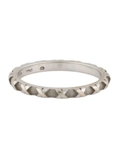 Pre-owned Ring 18k Textured Band In Multi