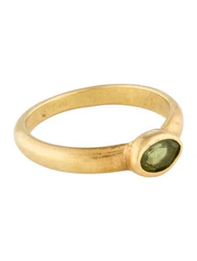 Pre-owned Ring 18k Tourmaline Cocktail  In Multi