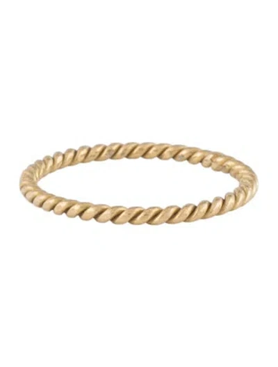 Pre-owned Ring 18k Twisted Band In Multicolor