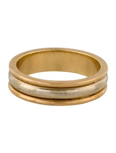 Pre-owned Ring 18k Two-tone Band  In Multi