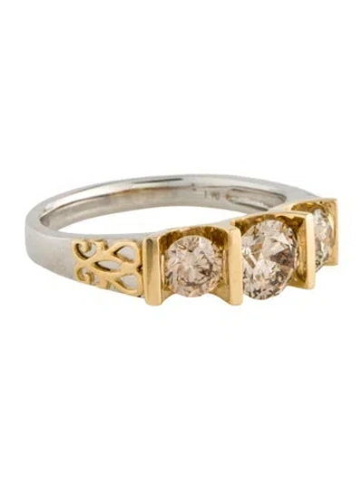Pre-owned Ring 1.90ctw Diamond Three Stone  In Multi