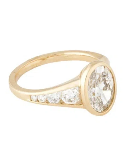 Pre-owned Ring 2.00ct Lab-grown Diamond Engagement  In Multicolor