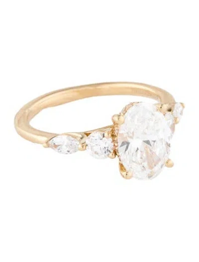 Pre-owned Ring 2.00ct Lab-grown Diamond Engagement 3 In Multi