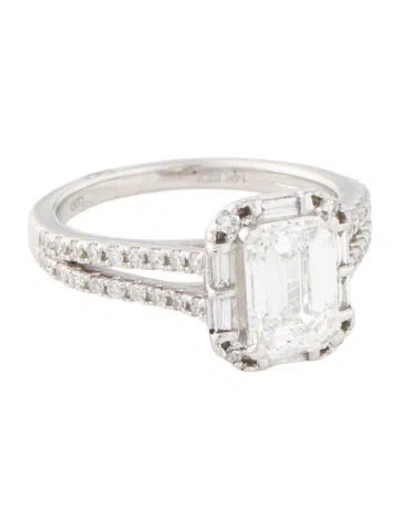 Pre-owned Ring 2.01ct Lab-grown Diamond Engagement  In Multi