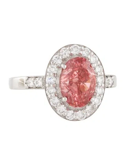 Pre-owned Ring 2.04ct Lab-grown Diamond Engagement  In Multi