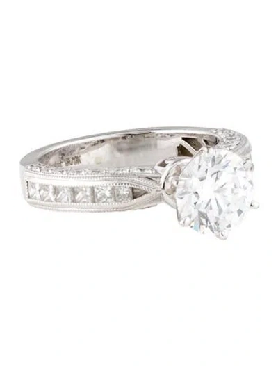 Pre-owned Ring 2.04ct Lab-grown Diamond Engagement  In Multi