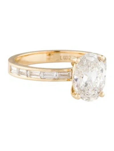 Pre-owned Ring 2.04ct Lab-grown Diamond Engagement  In Multi