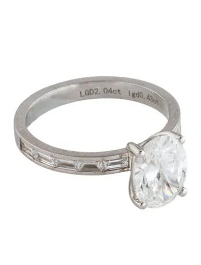 Pre-owned Ring 2.04ct Lab-grown Diamond Engagement  In Multi