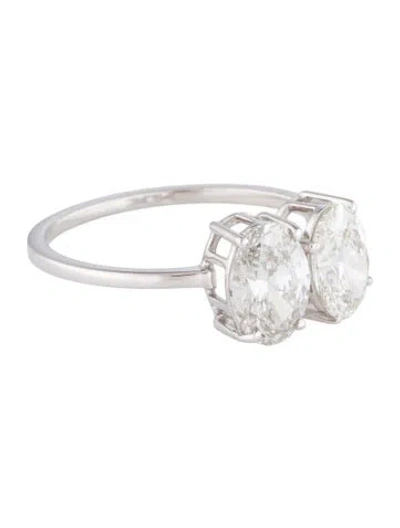 Pre-owned Ring 2.04ctw Lab-grown Diamond Toi Et Moi Engagement  In Multi