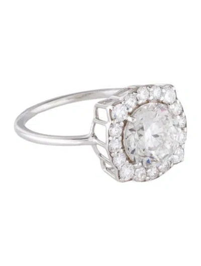Pre-owned Ring 2.05ct Lab-grown Diamond Engagement  In Multi