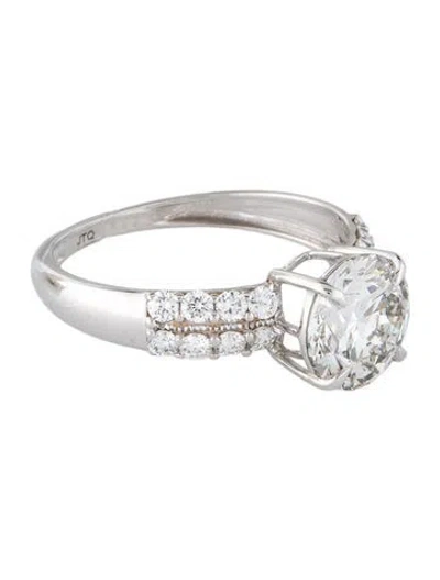 Pre-owned Ring 2.07ct Lab-grown Diamond Engagement  In Multi