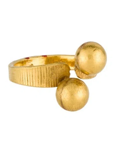 Pre-owned Ring 20k Ball Cocktail  In Multicolor