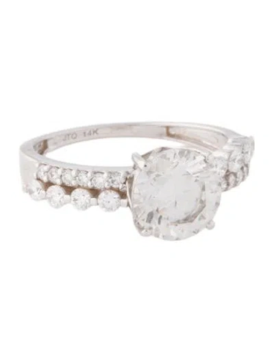 Pre-owned Ring 2.10ct Lab-grown Diamond Engagement  In Multi