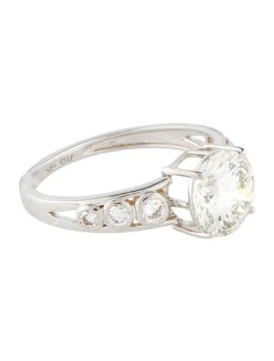 Pre-owned Ring 2.10ct Lab-grown Diamond Engagement  In Multi