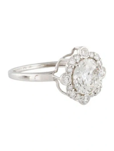 Pre-owned Ring 2.10ct Lab-grown Diamond Engagement  In Multi