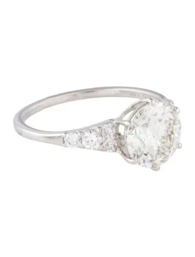 Pre-owned Ring 2.10ct Lab-grown Diamond Engagement  In Multi