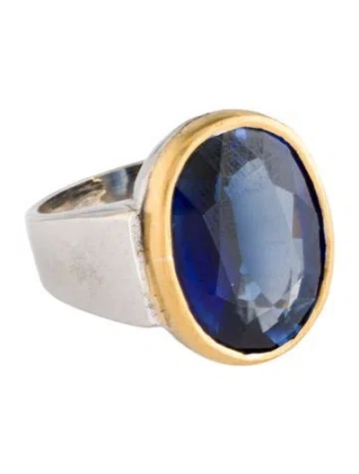 Pre-owned Ring 21.25ctw Synthetic Sapphire Cocktail  In Multi