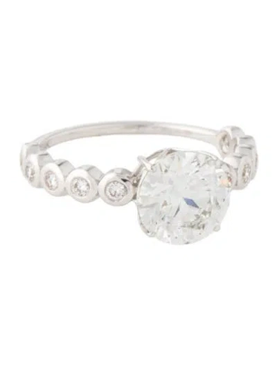 Pre-owned Ring 2.12ct Lab-grown Diamond Engagement  In Multi