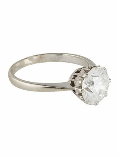 Pre-owned Ring 2.13ct Diamond Solitaire Engagement  In Multi