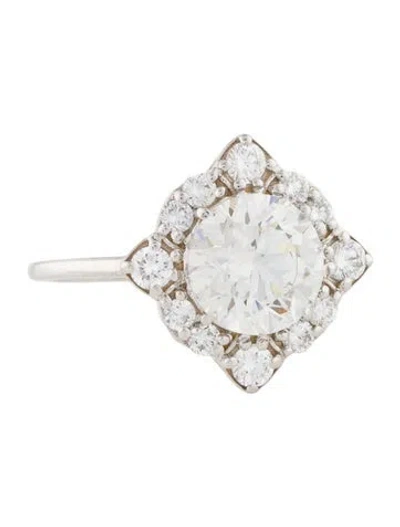 Pre-owned Ring 2.13ct Lab-grown Diamond Engagement  In Multi