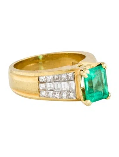 Pre-owned Ring 2.14ct Emerald & Diamond  In Multi