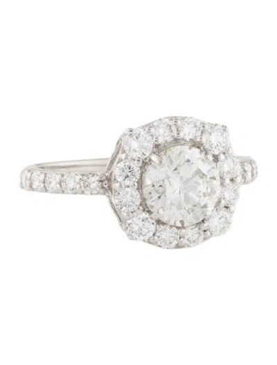 Pre-owned Ring 2.18ctw Lab-grown Diamond Engagement  In Multi
